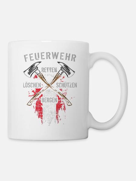 Retten Löschen Bergen Schützen - Tasse - Weiß