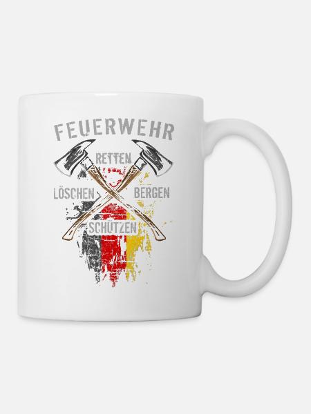 Retten Löschen Bergen Schützen - Tasse - Weiß
