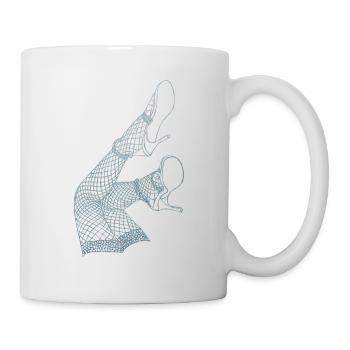 Halterlose Strümpfe 01 - Stockings 01 - Tasse - Weiß - Rechts