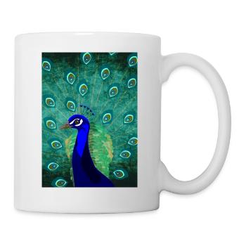 pfau - Tasse - Weiß - Rechts