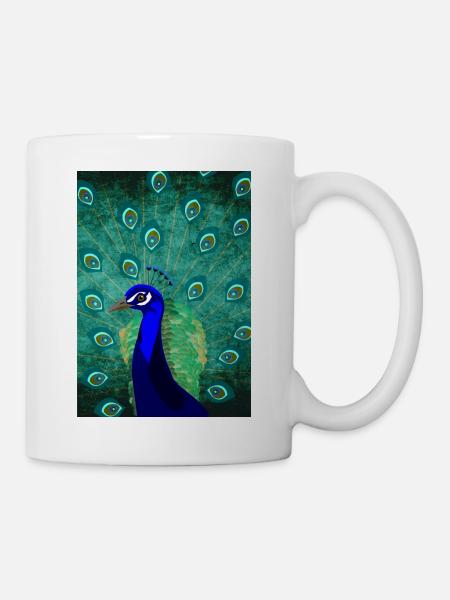 pfau - Tasse - Weiß