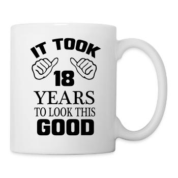 J’AI PU VOIR 18 ANS UTILISÉS, SI BONS ! - Mug blanc - blanc - Droite