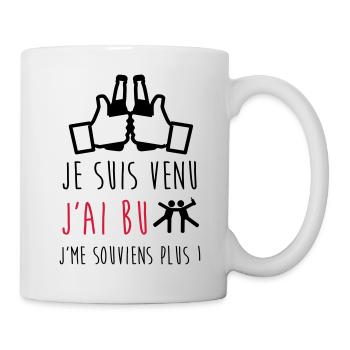 je suis venu - Mug blanc - blanc - Droite