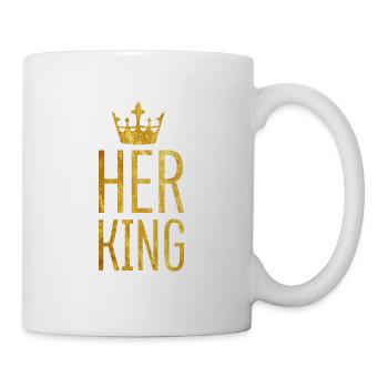 King // Partnershirt - Tasse - Weiß - Rechts