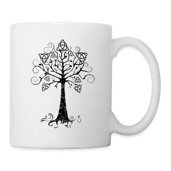 schwarzer Baum - Tasse - Weiß - Rechts