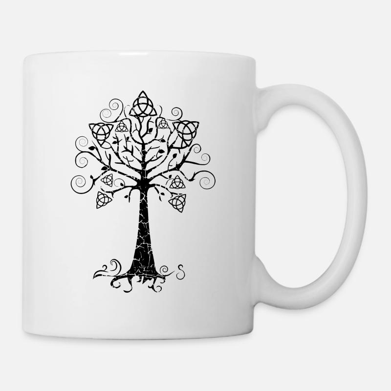 schwarzer Baum - Tasse - Weiß