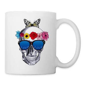 Blumen skul - Tasse - Weiß - Rechts
