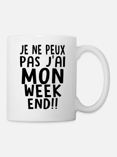 j'ai MON weekend - Mug blanc - blanc
