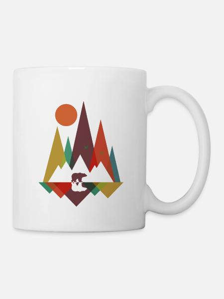 Bär in den Bergen - Tasse - Weiß
