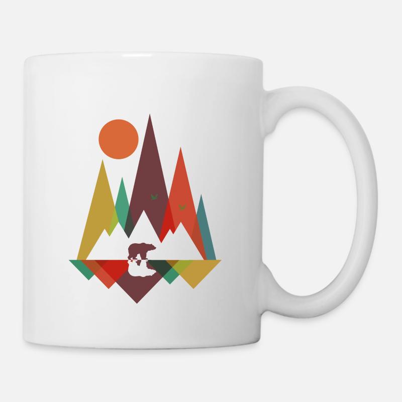 Bär in den Bergen - Tasse - Weiß
