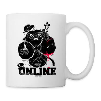 geek addict poker - Mug blanc - blanc - Droite