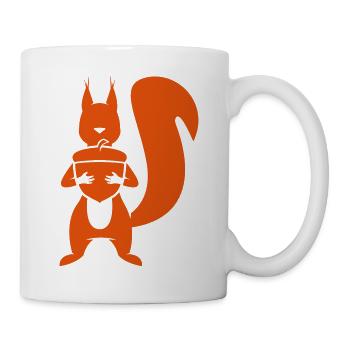 Eichhörnchen / Squirrel - Tasse - Weiß - Rechts