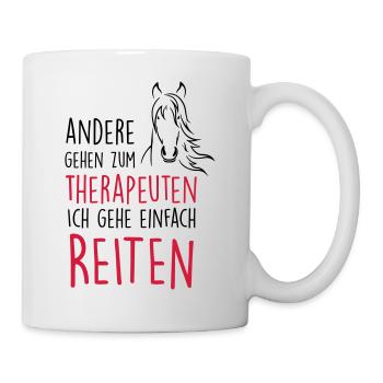 Therapeut Pferd - Tasse - Weiß - Rechts
