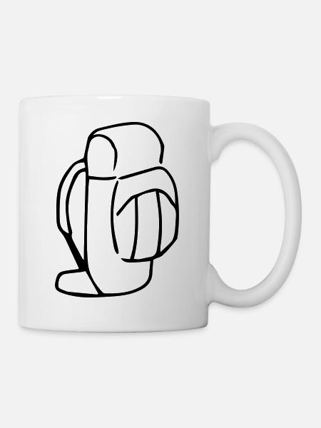 Rucksack,Backpack,packen,Ranzen - Tasse - Weiß