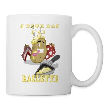 j'peux pas j'ai raclette - Mug blanc - blanc - Droite