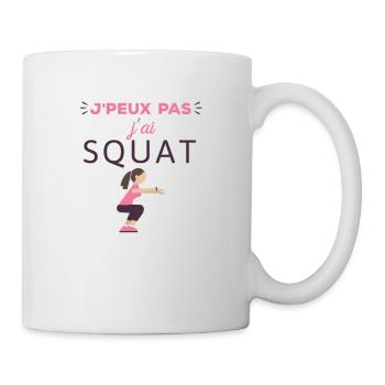 J'peux pas j'ai squat - Mug blanc - blanc - Droite