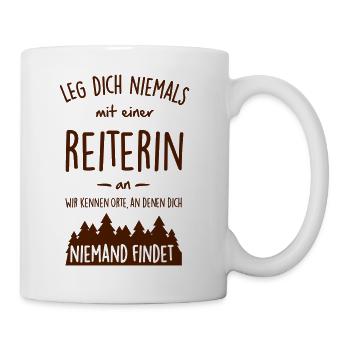 Reiterin - Tasse - Weiß - Rechts