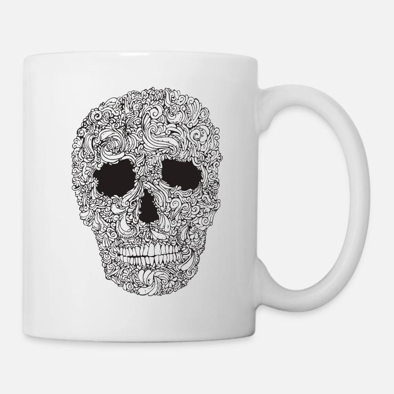 Ornate-Skull - Mug - white
