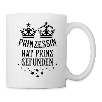 Prinzessin hat Prinz gefunden Paar Partnerlook - Tasse - Weiß - Rechts