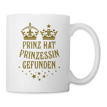 Prinz hat Prinzessin gefunden Paar Partnerlook - Tasse - Weiß - Rechts