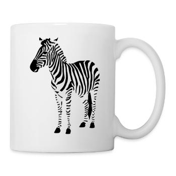 Zebra - Tasse - Weiß - Rechts