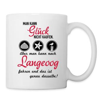 Glück Langeoog - Tasse - Weiß - Rechts