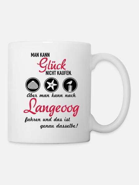Glück Langeoog - Tasse - Weiß