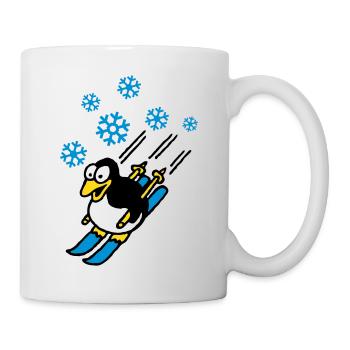 pinguin_ski_022011_d_3c - Mug blanc - blanc - Droite