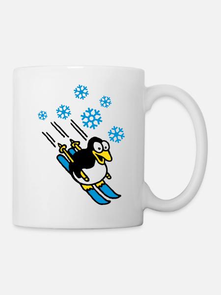 pinguin_ski_022011_h_3c - Mug blanc - blanc