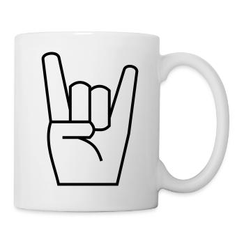 rock_symbol - Tasse - Weiß - Rechts