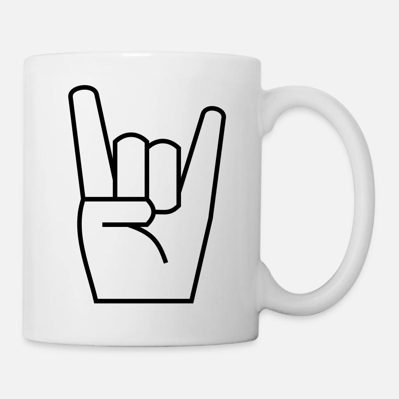 rock_symbol - Tasse - Weiß