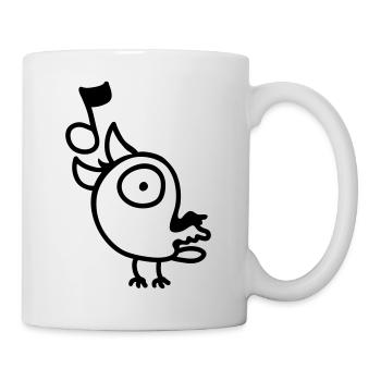 Screaming Bird - line - Mug - white - Right