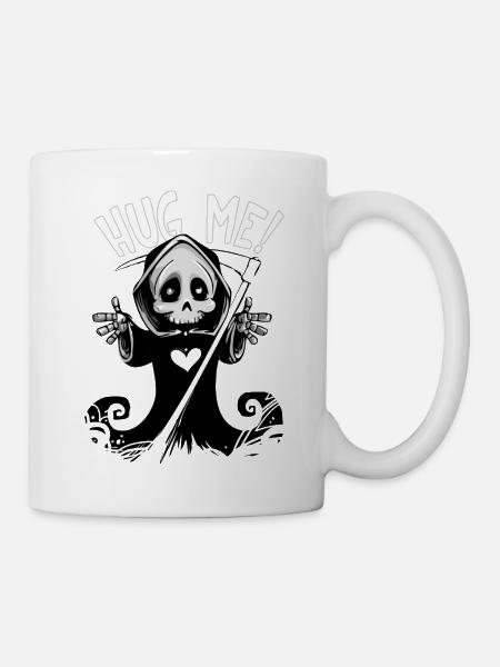 Hug Me - Grim Reaper - Mug blanc - blanc