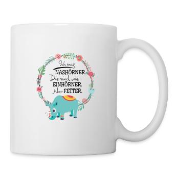 Nashorn Einhorn süß - Tasse - Weiß - Rechts