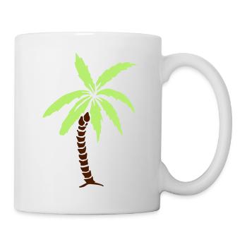 Palme - Sommer - Strand - Tasse - Weiß - Rechts