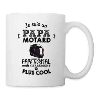 Papa motard carrément plus cool - Mug blanc - blanc - Droite