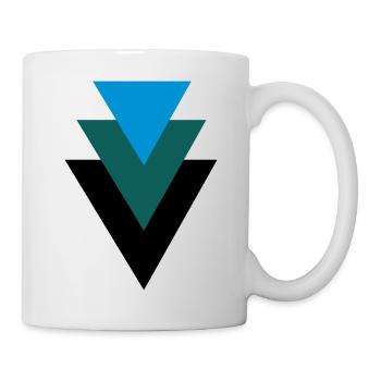 drei dreiecke kleiner wer - Tasse - Weiß - Rechts
