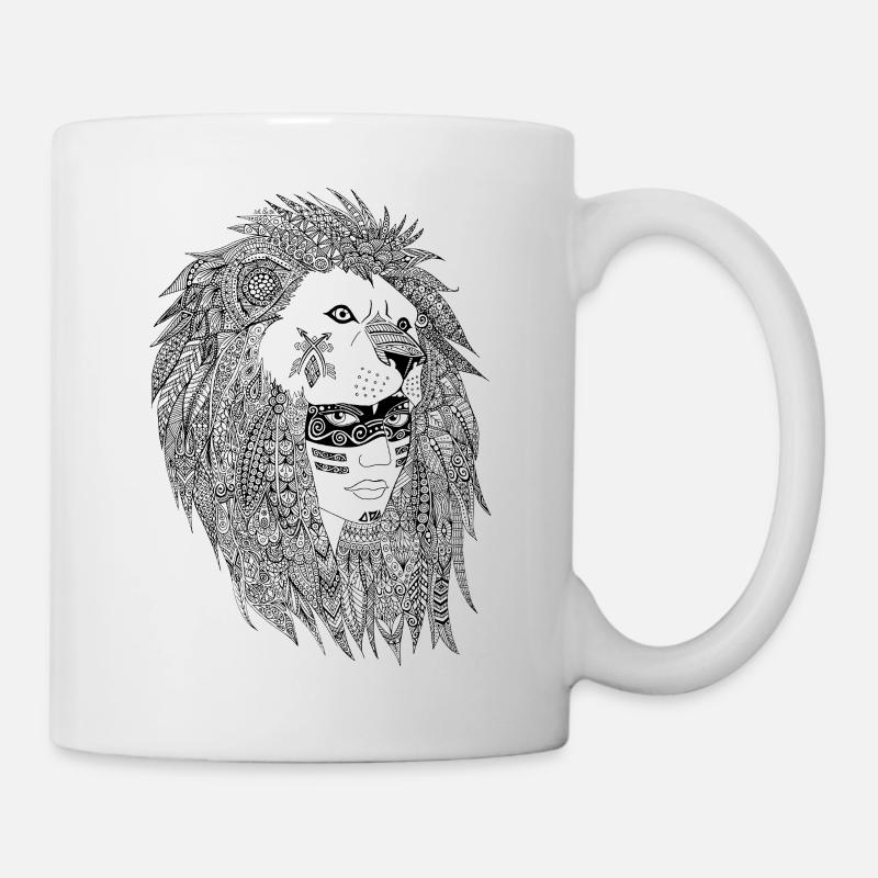 Femme à tête de lion - Mug blanc - blanc