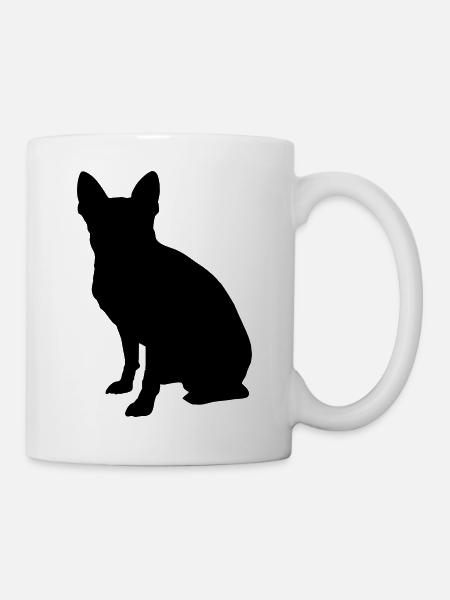 Vector dog Silhouette - Mug blanc - blanc
