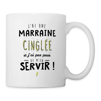 J'ai une marraine cinglée et je peux m'en servir - Mug blanc - blanc - Droite