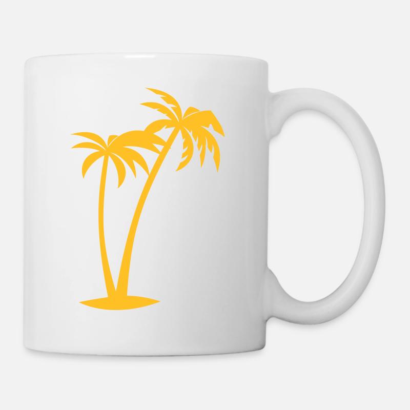 Palmen - Tasse - Weiß