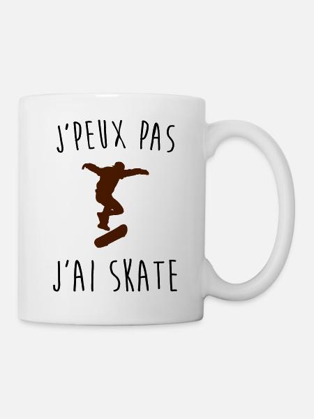 j'peux pas j'ai skate - Mug blanc - blanc