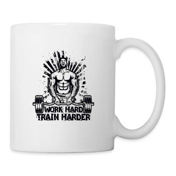 Work Hard / Train Harder - Mug - white - Right