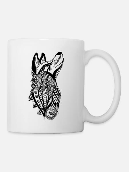 Loup - Mug blanc - blanc