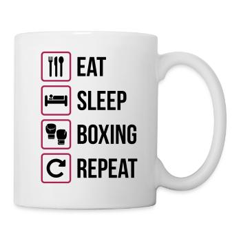 Eat Sleep Boxing Repeat - Mug - white - Right