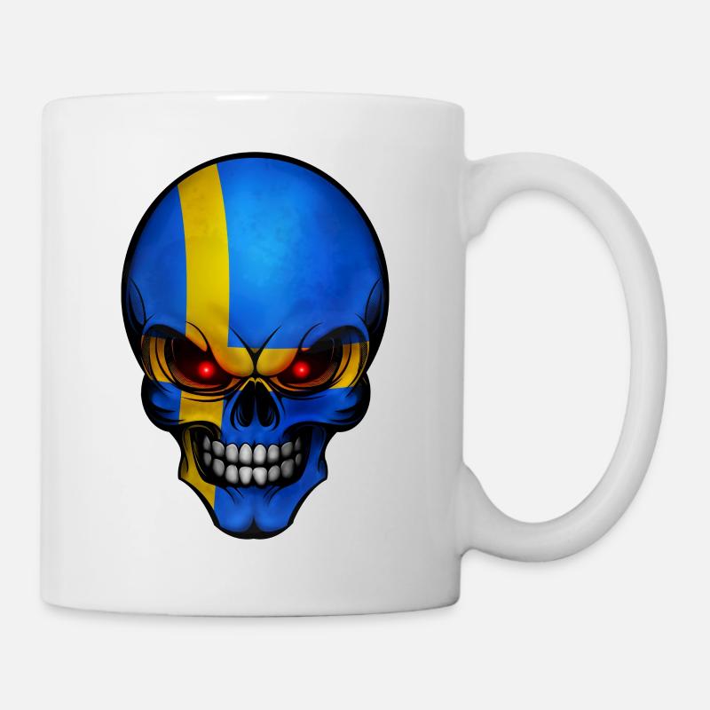 Totenkopf Schweden - Tasse - Weiß