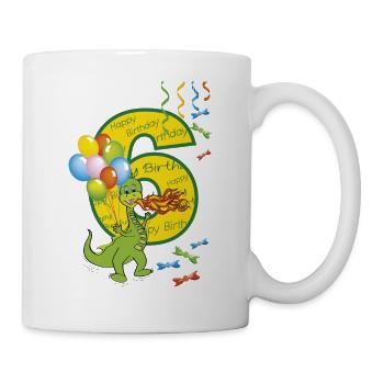 sixième anniversaire 6 ans draghetto - Mug blanc - blanc - Droite