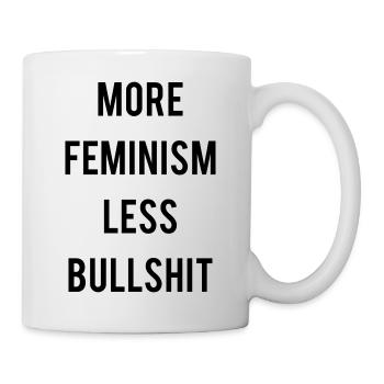 more-feminism-less-bullsh - Mug blanc - blanc - Droite
