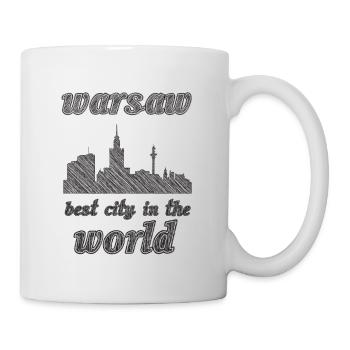 Warsaw Best city in the world - Mug - white - Right