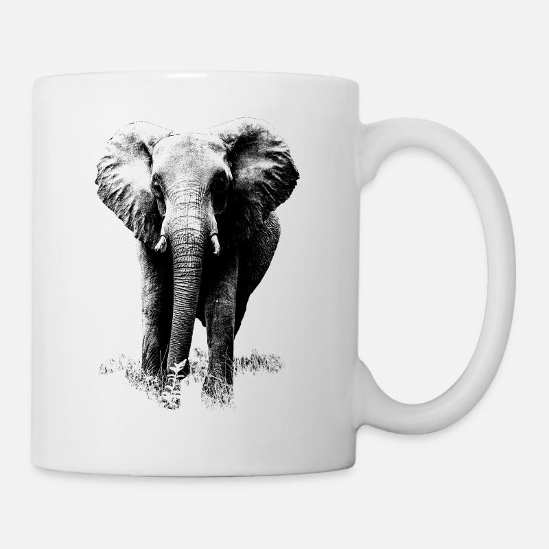Afrikanischer Elefant - Tasse - Weiß